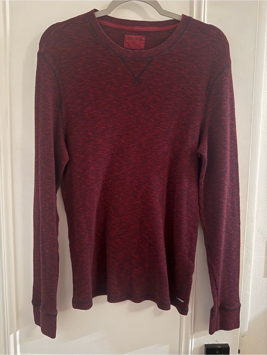 Express Other - Express Men's Burgundy Heather Long-Sleeve Crewneck